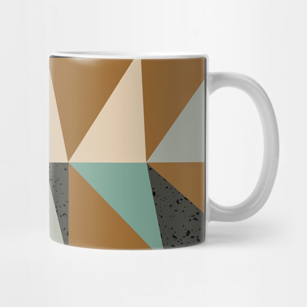 Pocket - IRREGULAR TRIANGLES OCHRE by ninoladesign